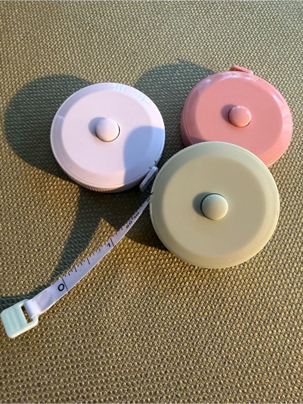 🌞 4/$20 Item - Measuring Tape - Set of 3 in Pink, Seafoam Green & White